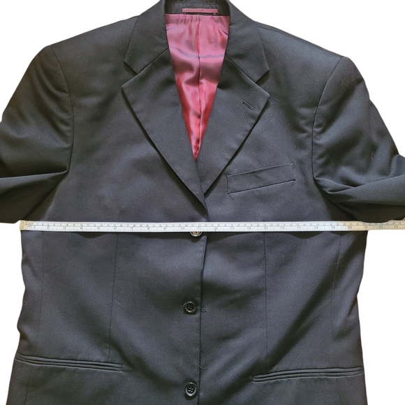 Bellissino Black Single Breast Suit Jacket & Straight Leg Trousers, Size 40L - Picture 9 of 16